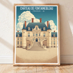 Château de Fontainebleau - France - Travel Art Wall Deco Poster - Art Print - Travel Art Poster