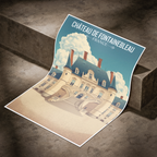 Château de Fontainebleau - France - Travel Art Wall Deco Poster - Art Print - Travel Art Poster