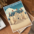 Château de Fontainebleau - France - Travel Art Wall Deco Poster - Art Print - Travel Art Poster