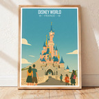 Disney World - France - Travel Art Wall Deco Poster - Art Print - Travel Art Poster
