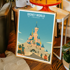 Disney World - France - Travel Art Wall Deco Poster - Art Print - Travel Art Poster