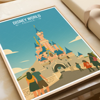Disney World - France - Travel Art Wall Deco Poster - Art Print - Travel Art Poster
