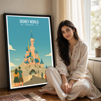 Disney World - France - Travel Art Wall Deco Poster - Art Print - Travel Art Poster