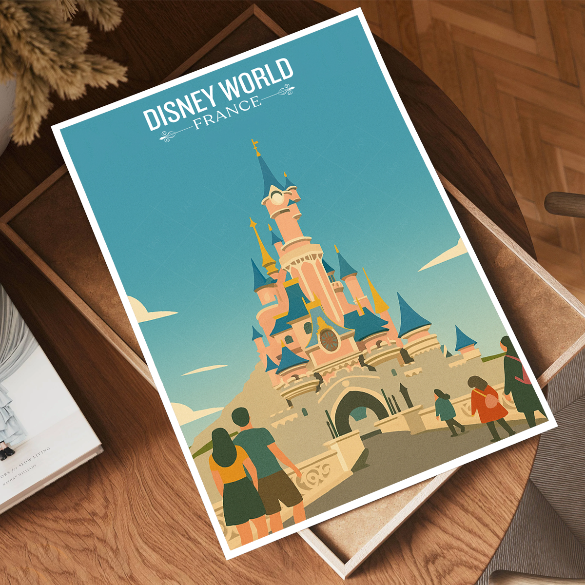 Disney World - France - Travel Art Wall Deco Poster - Art Print - Travel Art Poster