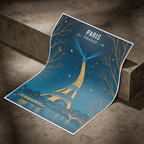 Eiffel Tower - France - Travel Art Wall Deco Poster - Art Print - Travel Art Poster