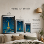 Eiffel Tower - France - Travel Art Wall Deco Poster - Art Print - Travel Art Poster