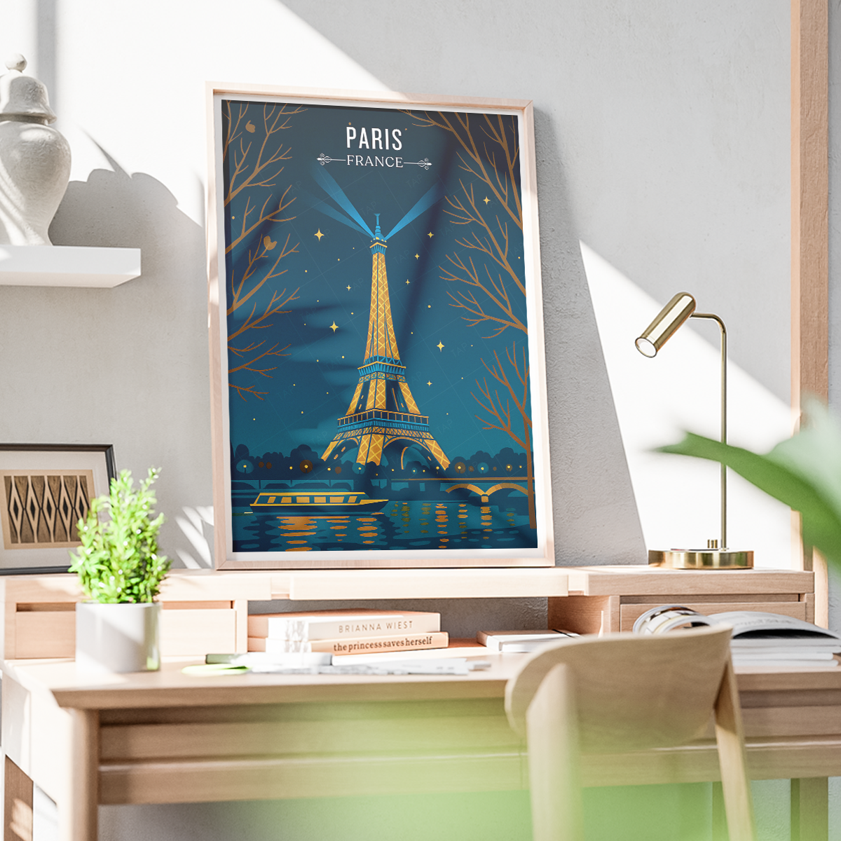 Eiffel Tower - France - Travel Art Wall Deco Poster - Art Print - Travel Art Poster