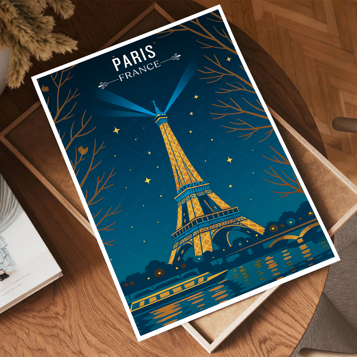 Eiffel Tower - France - Travel Art Wall Deco Poster - Art Print - Travel Art Poster