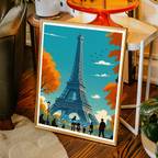 La Tour Eiffel - France - Travel Art Wall Deco Poster - Art Print - Travel Art Poster