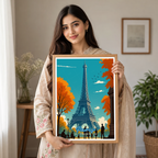 La Tour Eiffel - France - Travel Art Wall Deco Poster - Art Print - Travel Art Poster