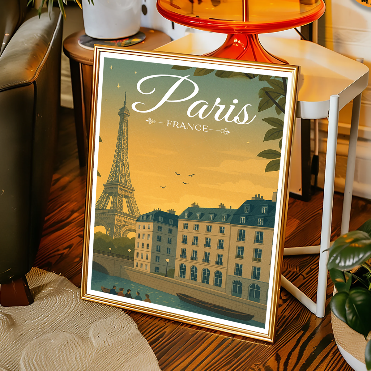 The Iron Lady - France - Travel Art Wall Deco Poster - Art Print - Travel Art Poster
