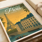 The Iron Lady - France - Travel Art Wall Deco Poster - Art Print - Travel Art Poster