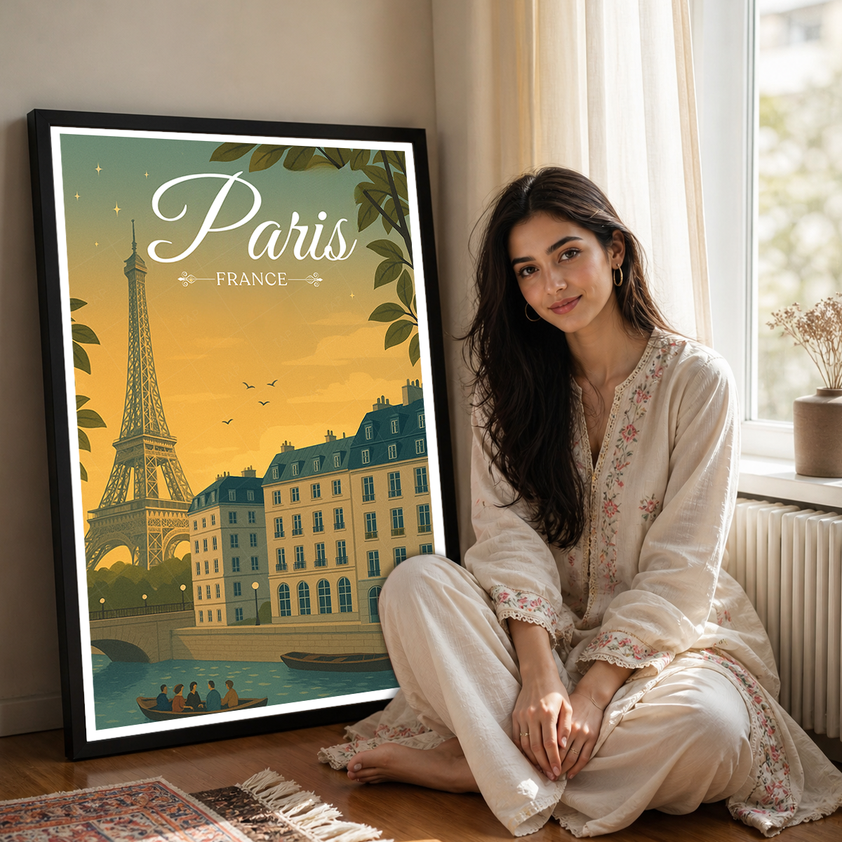 The Iron Lady - France - Travel Art Wall Deco Poster - Art Print - Travel Art Poster