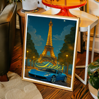 The Red Woman - France - Travel Art Wall Deco Poster - Art Print - Travel Art Poster