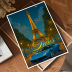 The Red Woman - France - Travel Art Wall Deco Poster - Art Print - Travel Art Poster