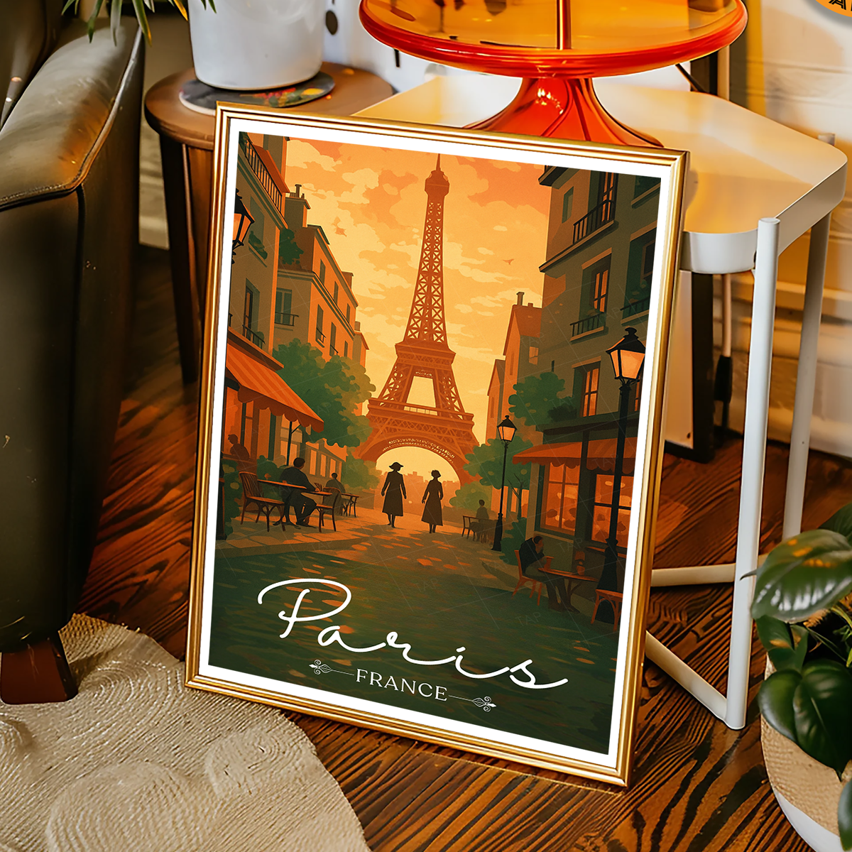 Mr. Eiffel's Tower - France - Travel Art Wall Deco Poster - Art Print - Travel Art Poster
