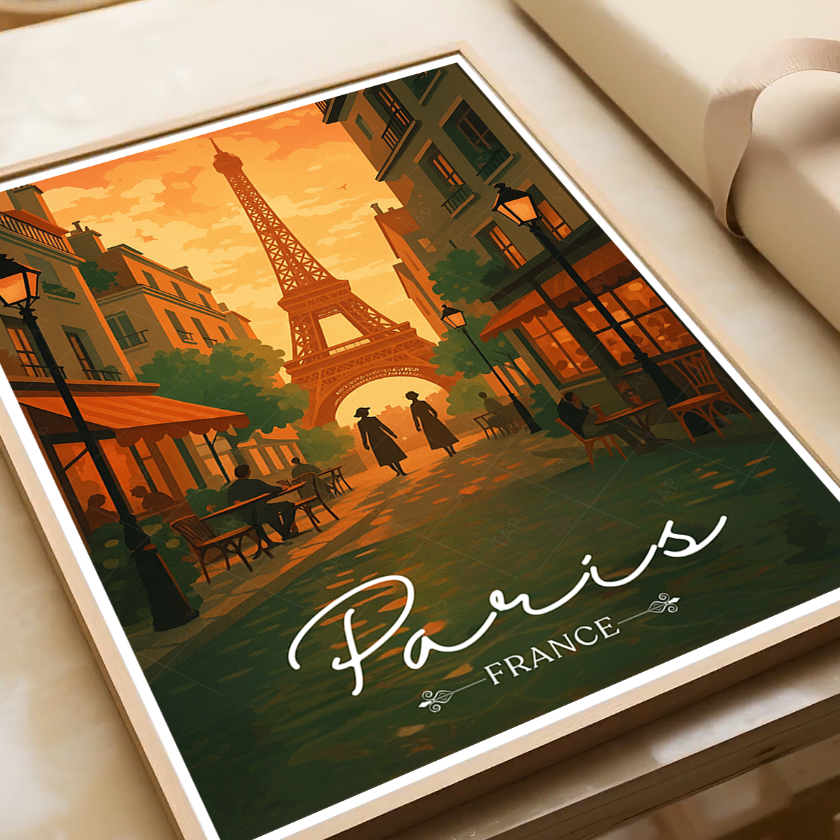 Mr. Eiffel's Tower - France - Travel Art Wall Deco Poster - Art Print - Travel Art Poster