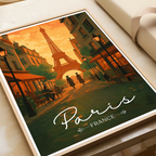 Mr. Eiffel's Tower - France - Travel Art Wall Deco Poster - Art Print - Travel Art Poster