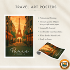 Mr. Eiffel's Tower - France - Travel Art Wall Deco Poster - Art Print - Travel Art Poster