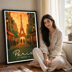 Mr. Eiffel's Tower - France - Travel Art Wall Deco Poster - Art Print - Travel Art Poster