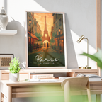 Mr. Eiffel's Tower - France - Travel Art Wall Deco Poster - Art Print - Travel Art Poster