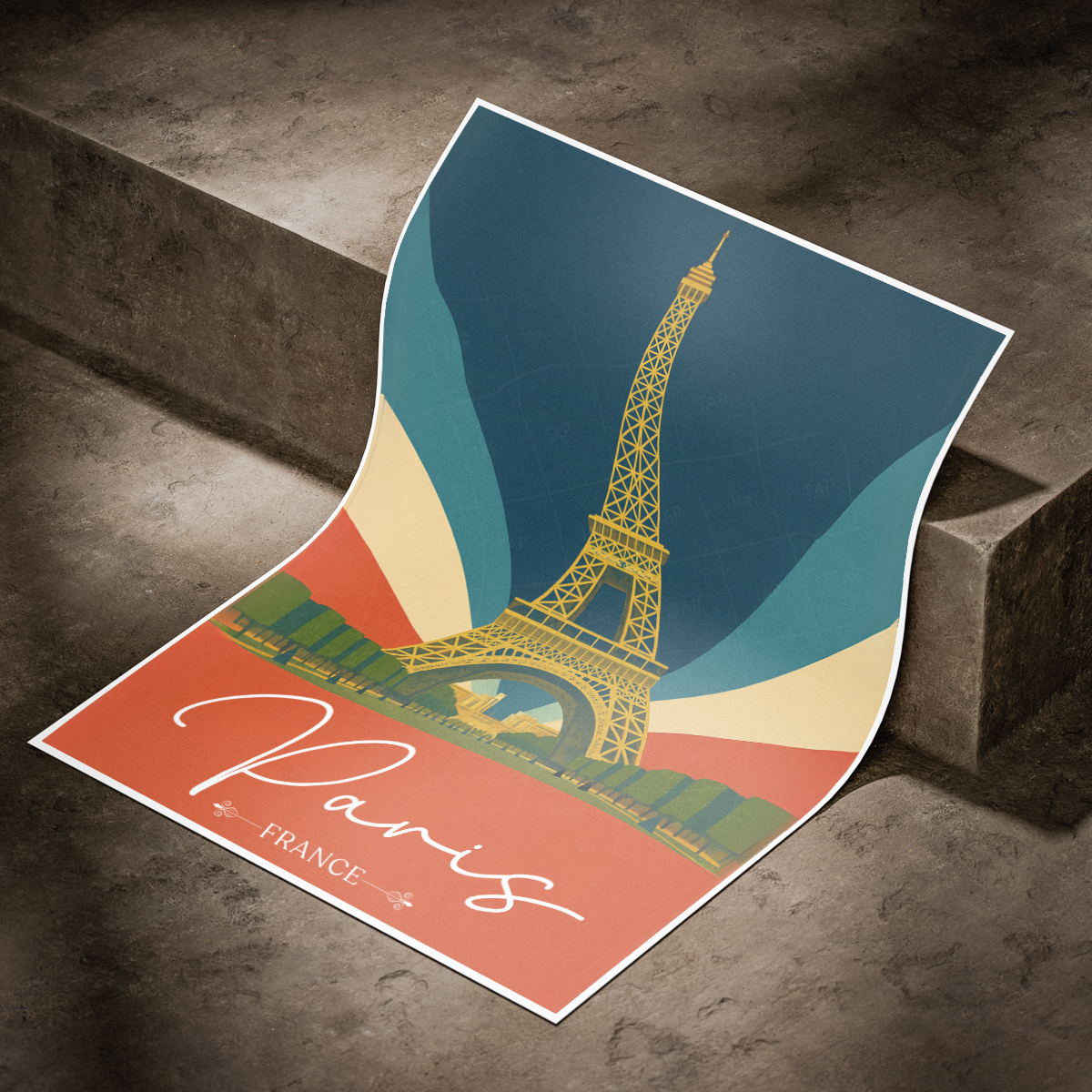 La Dame de Fer - France - Travel Art Wall Deco Poster - Art Print - Travel Art Poster