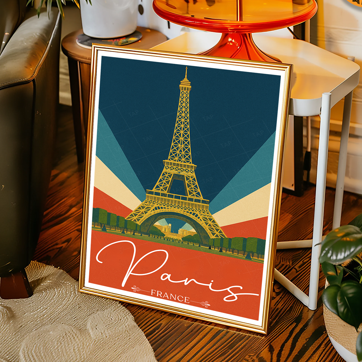 La Dame de Fer - France - Travel Art Wall Deco Poster - Art Print - Travel Art Poster
