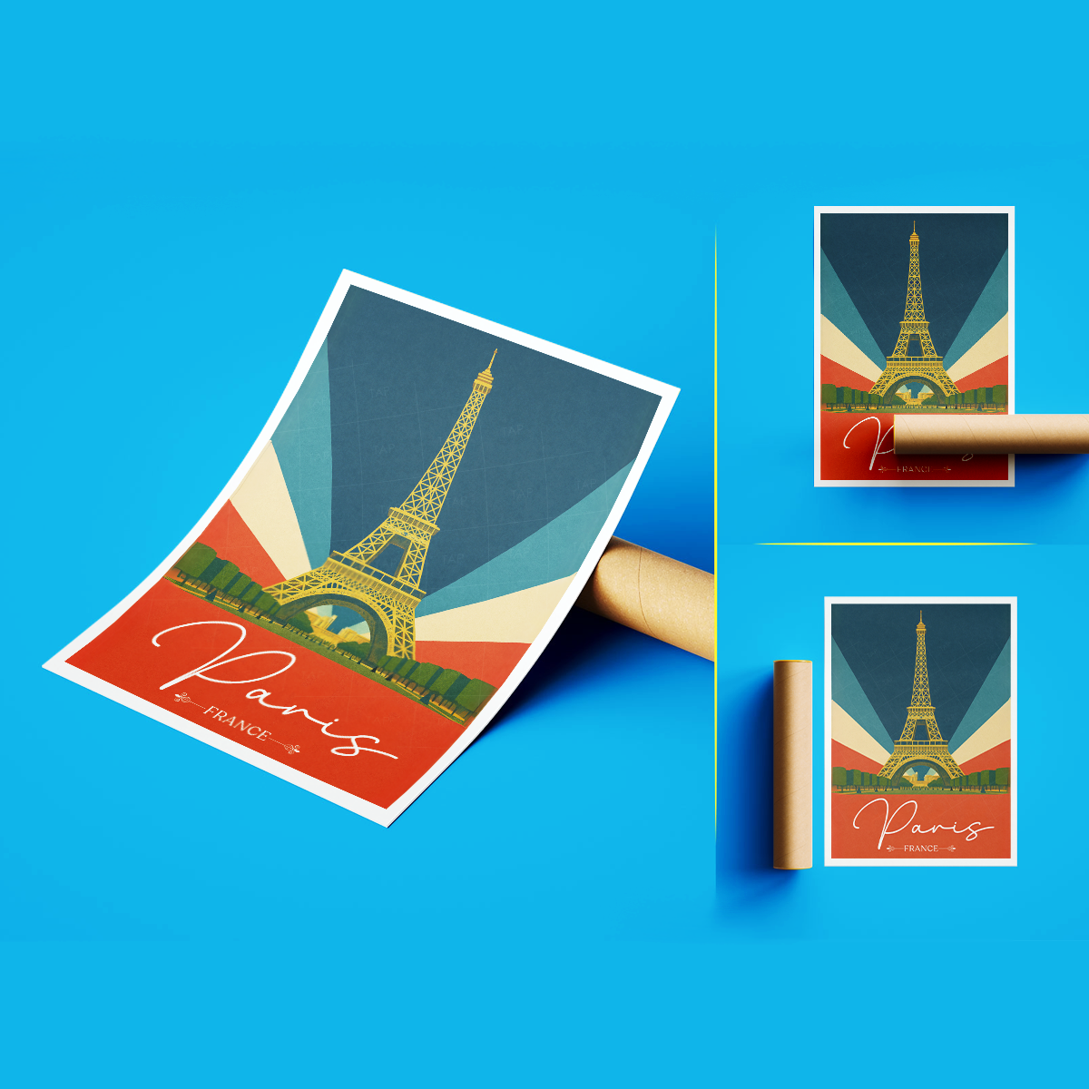La Dame de Fer - France - Travel Art Wall Deco Poster - Art Print - Travel Art Poster