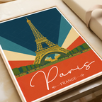 La Dame de Fer - France - Travel Art Wall Deco Poster - Art Print - Travel Art Poster