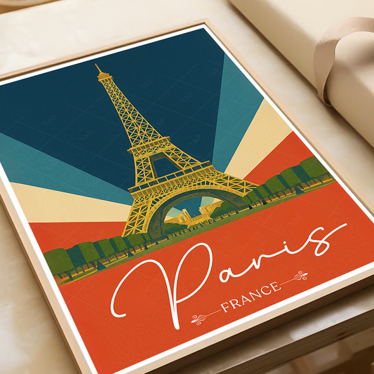 La Dame de Fer - France - Travel Art Wall Deco Poster - Art Print - Travel Art Poster