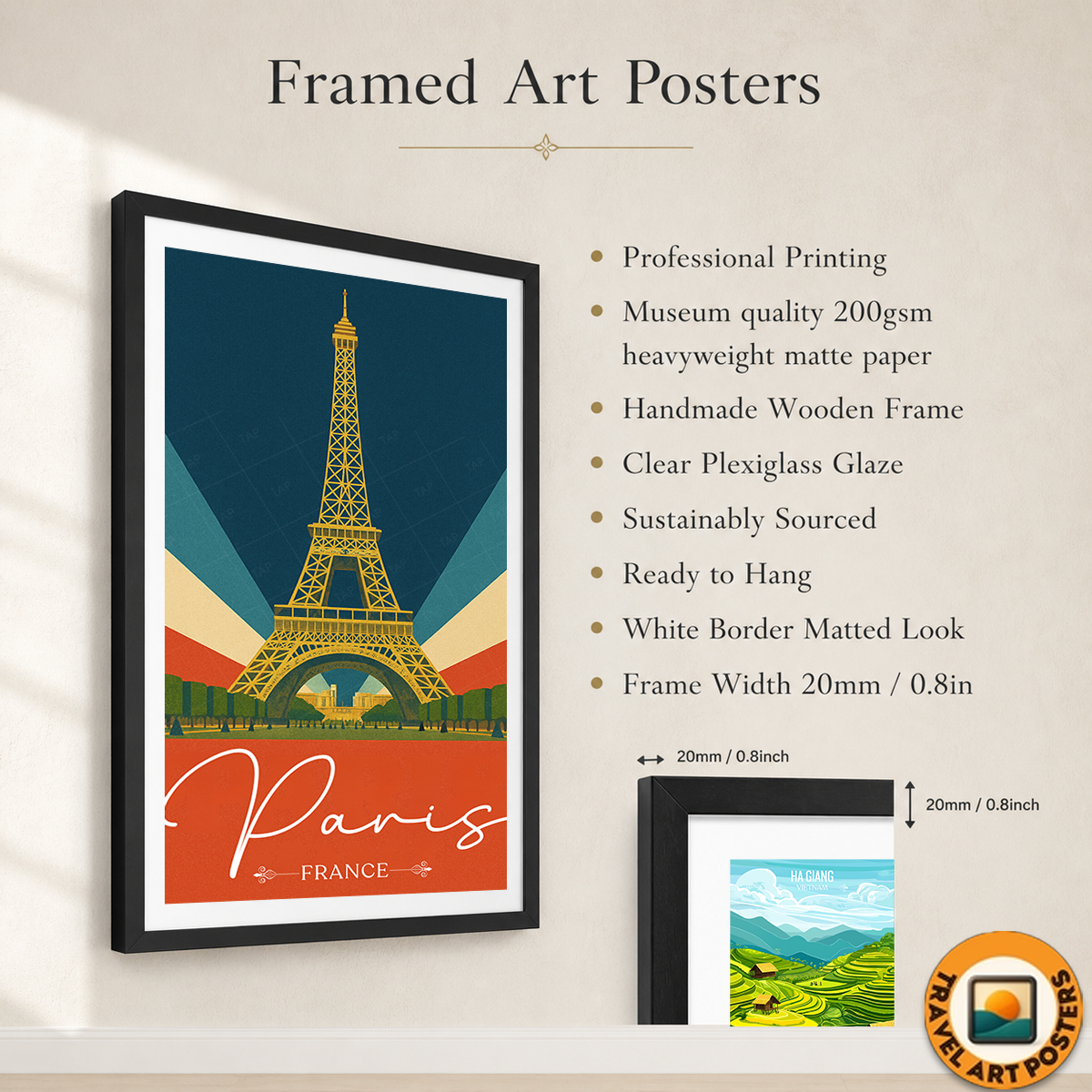 La Dame de Fer - France - Travel Art Wall Deco Poster - Art Print - Travel Art Poster