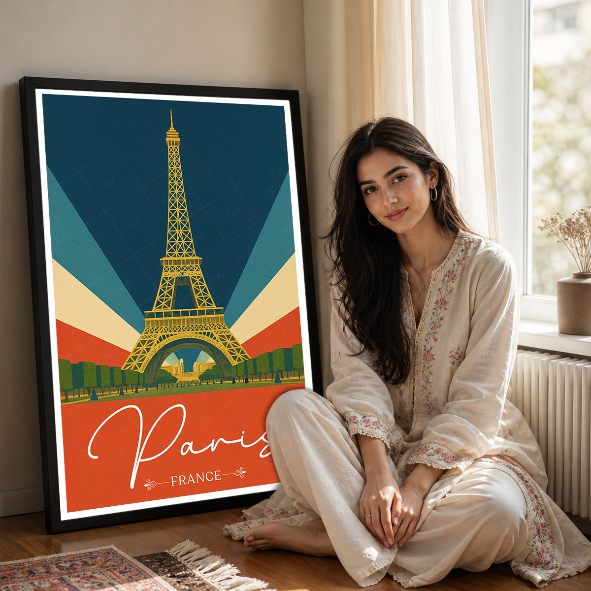 La Dame de Fer - France - Travel Art Wall Deco Poster - Art Print - Travel Art Poster