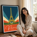 La Dame de Fer - France - Travel Art Wall Deco Poster - Art Print - Travel Art Poster