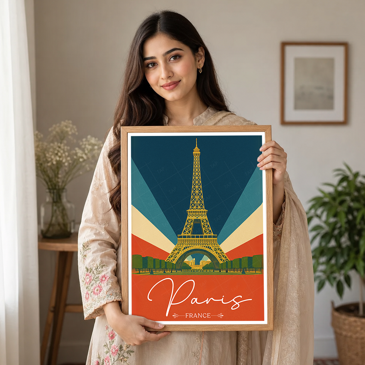 La Dame de Fer - France - Travel Art Wall Deco Poster - Art Print - Travel Art Poster