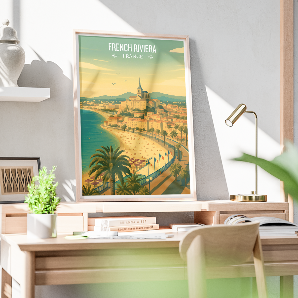 French Riviera - France - Travel Art Wall Deco Poster - Art Print - Travel Art Poster