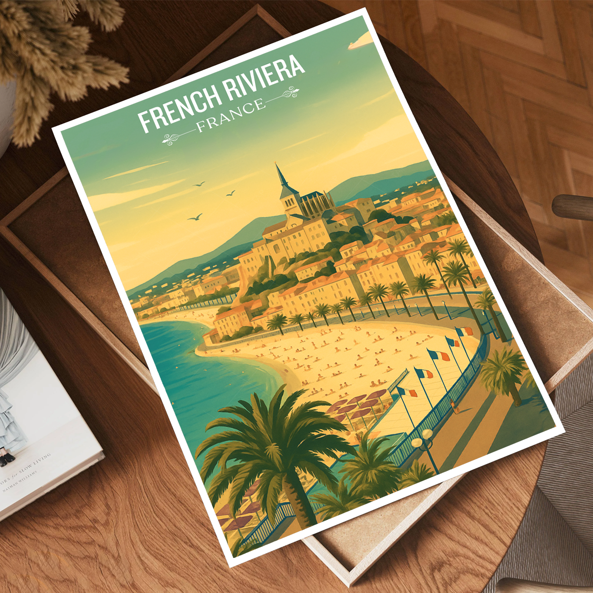 French Riviera - France - Travel Art Wall Deco Poster - Art Print - Travel Art Poster
