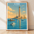 Île Vierge - France - Travel Art Wall Deco Poster - Art Print - Travel Art Poster
