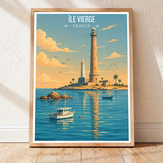 Île Vierge - France - Travel Art Wall Deco Poster - Art Print - Travel Art Poster