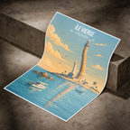 Île Vierge - France - Travel Art Wall Deco Poster - Art Print - Travel Art Poster