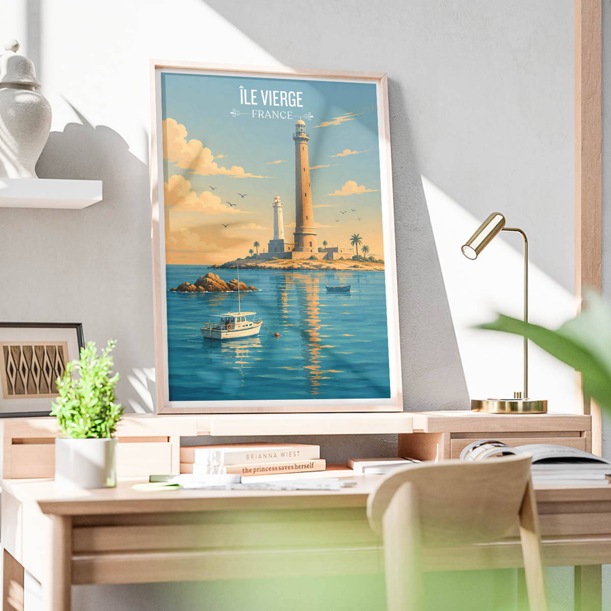 Île Vierge - France - Travel Art Wall Deco Poster - Art Print - Travel Art Poster