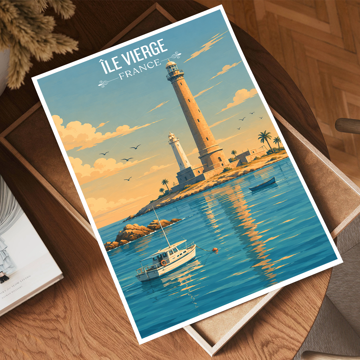 Île Vierge - France - Travel Art Wall Deco Poster - Art Print - Travel Art Poster