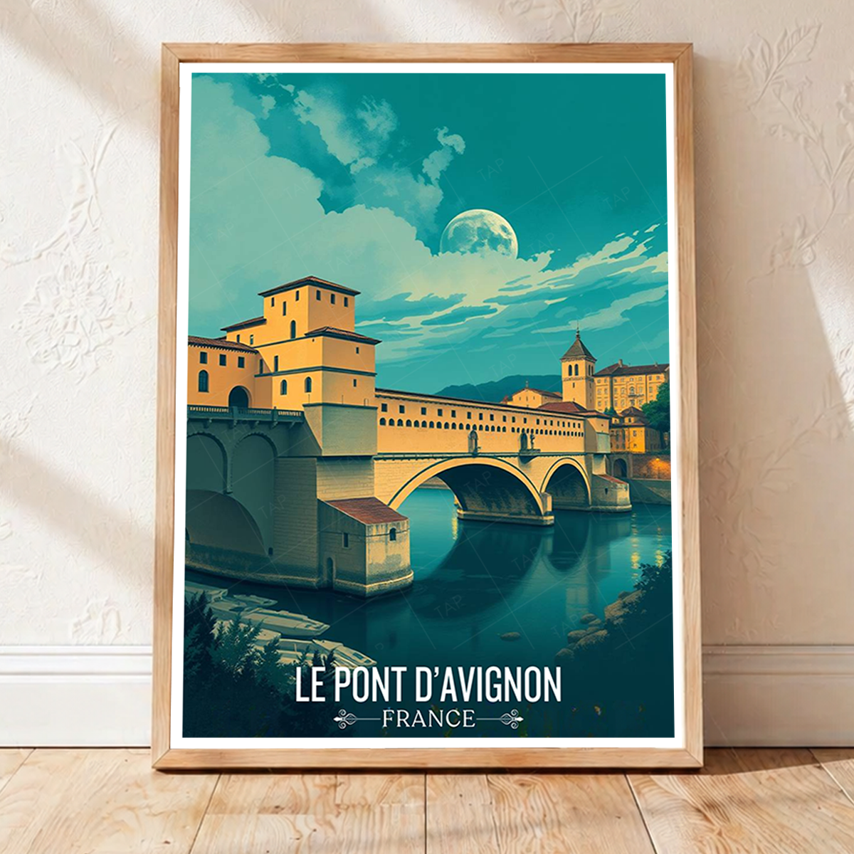 Le Pont D'avignon - France - Travel Art Wall Deco Poster - Art Print - Travel Art Poster
