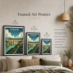 Le Pont du Gard Bridge - France - Travel Art Wall Deco Poster - Art Print - Travel Art Poster