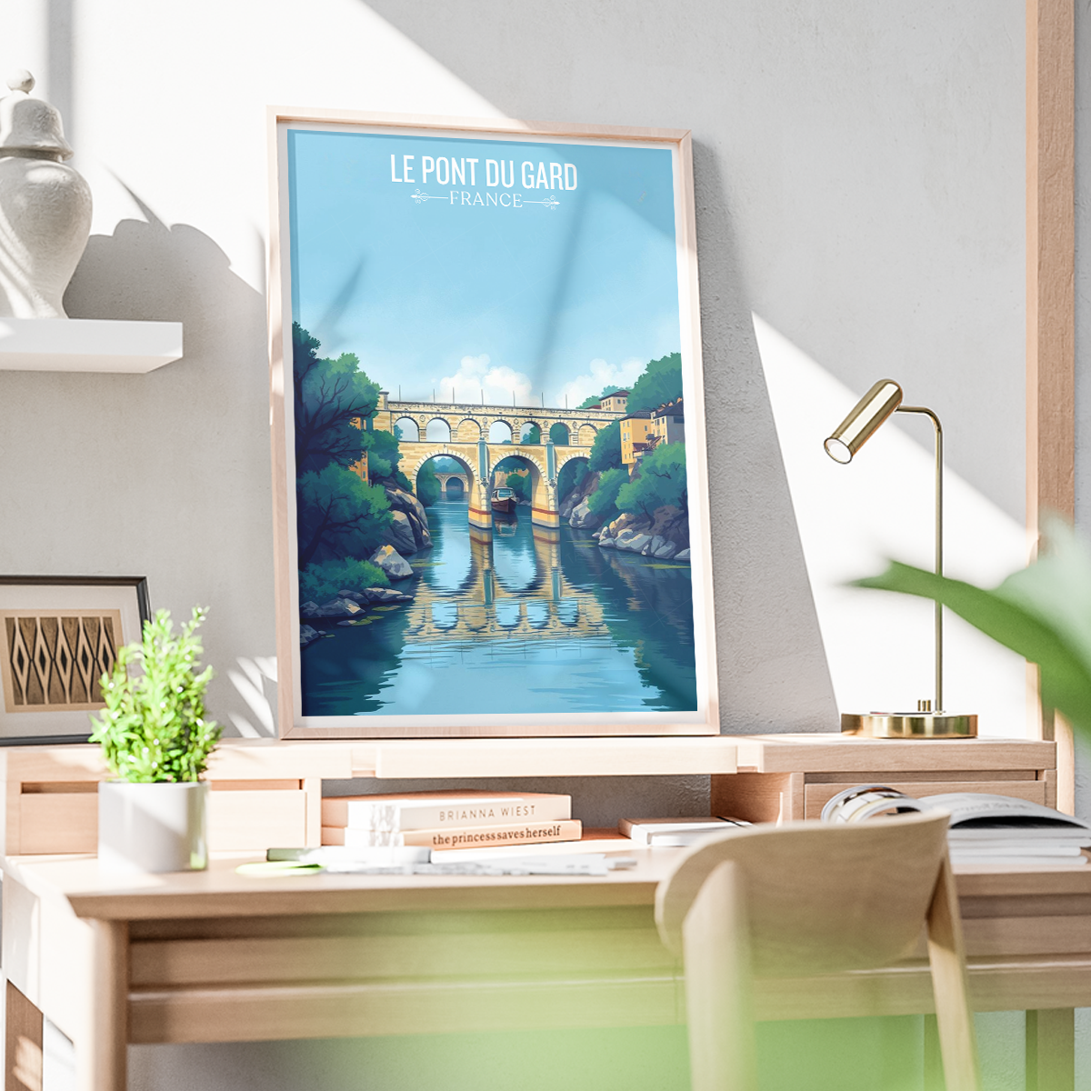Le Pont du Gard - France - Travel Art Wall Deco Poster - Art Print - Travel Art Poster