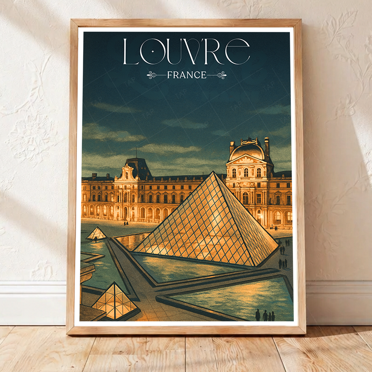 Louvre - France - Travel Art Wall Deco Poster - Art Print - Travel Art Poster