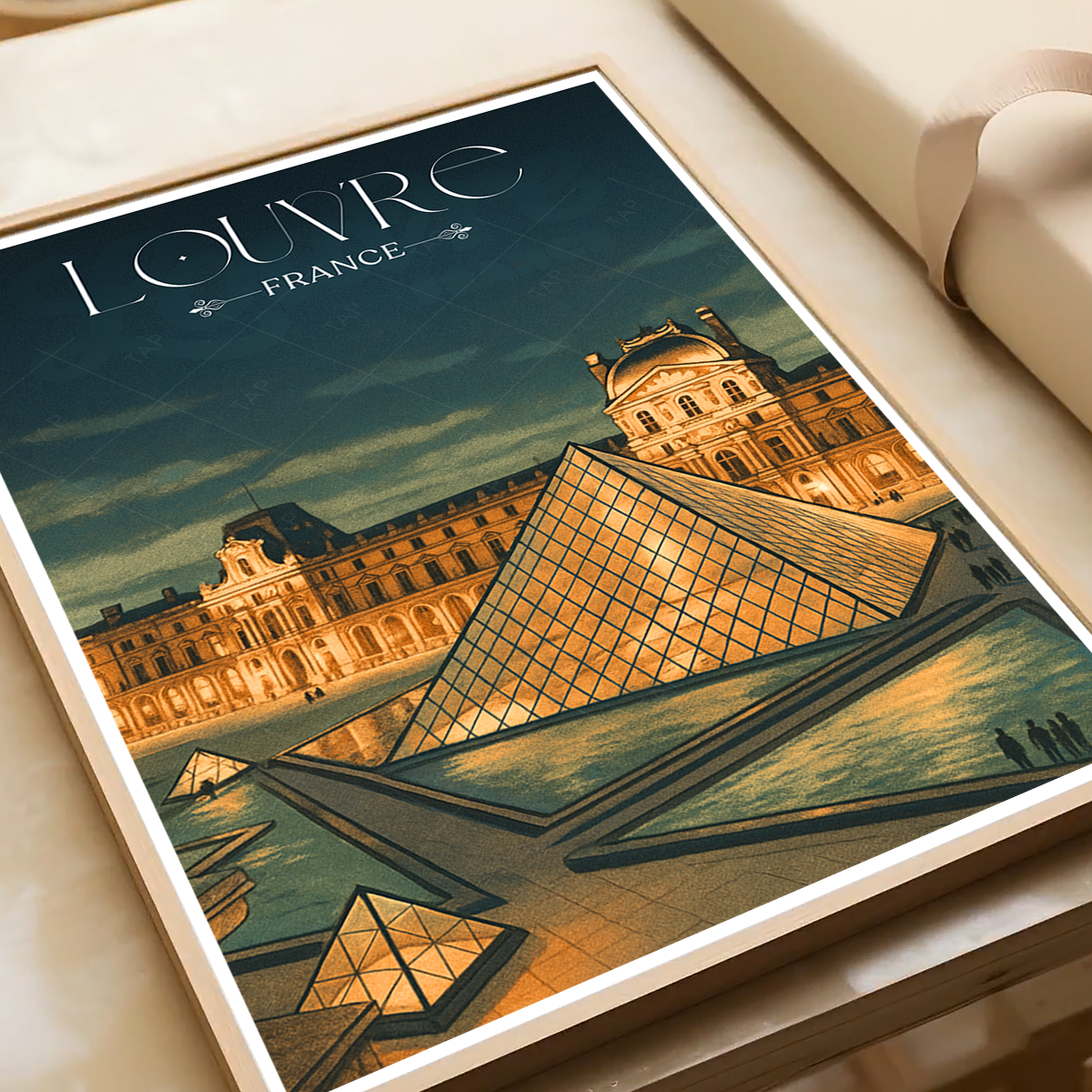 Louvre - France - Travel Art Wall Deco Poster - Art Print - Travel Art Poster