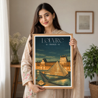 Louvre - France - Travel Art Wall Deco Poster - Art Print - Travel Art Poster