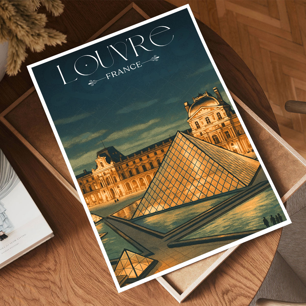 Louvre - France - Travel Art Wall Deco Poster - Art Print - Travel Art Poster