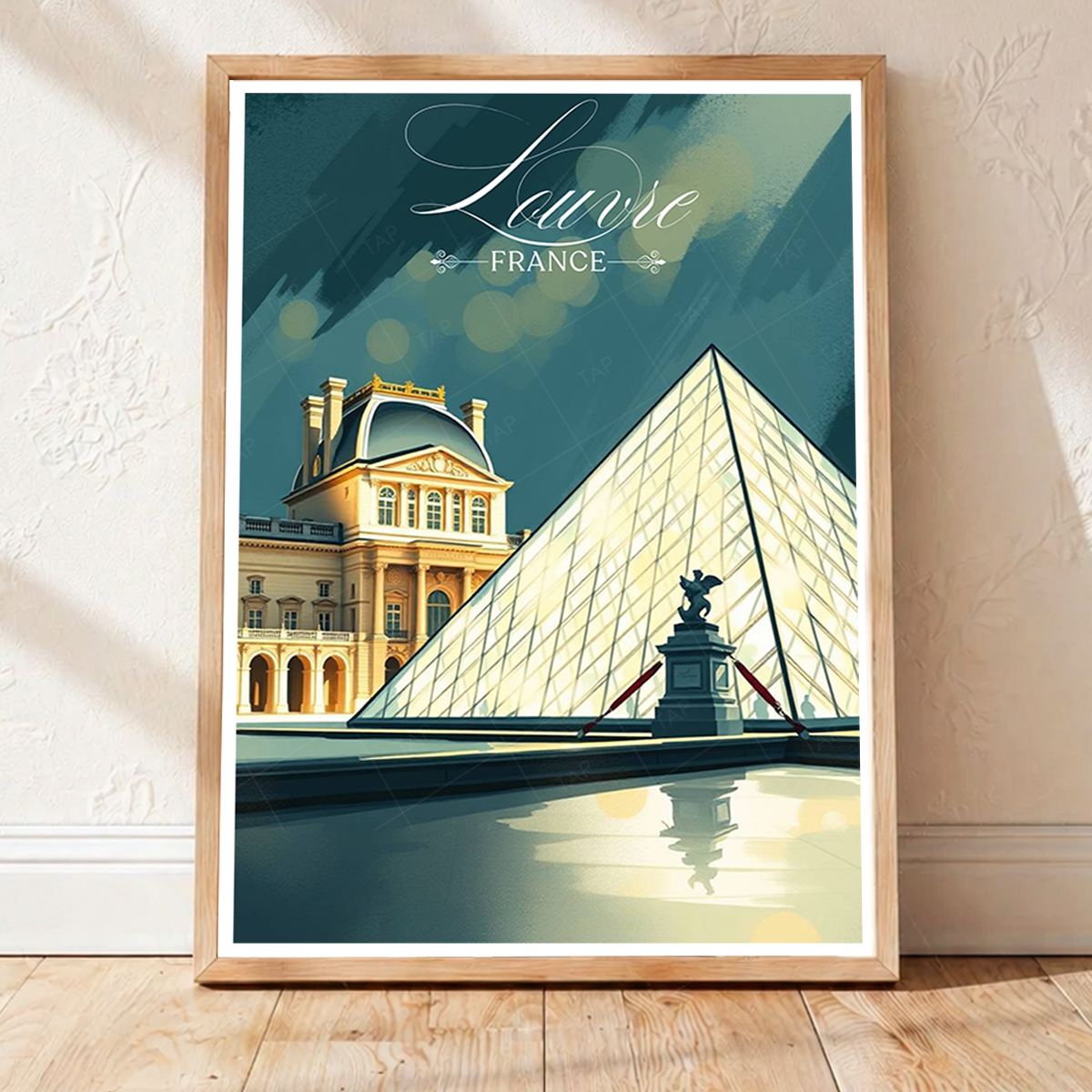 Musée du Louvre - France - Travel Art Wall Deco Poster - Art Print - Travel Art Poster
