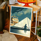Musée du Louvre - France - Travel Art Wall Deco Poster - Art Print - Travel Art Poster